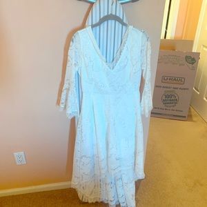 White high low dress